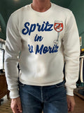 White "Spritz in St. Moritz" Crewneck Sweatshirt