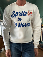 White "Spritz in St. Moritz" Crewneck Sweatshirt