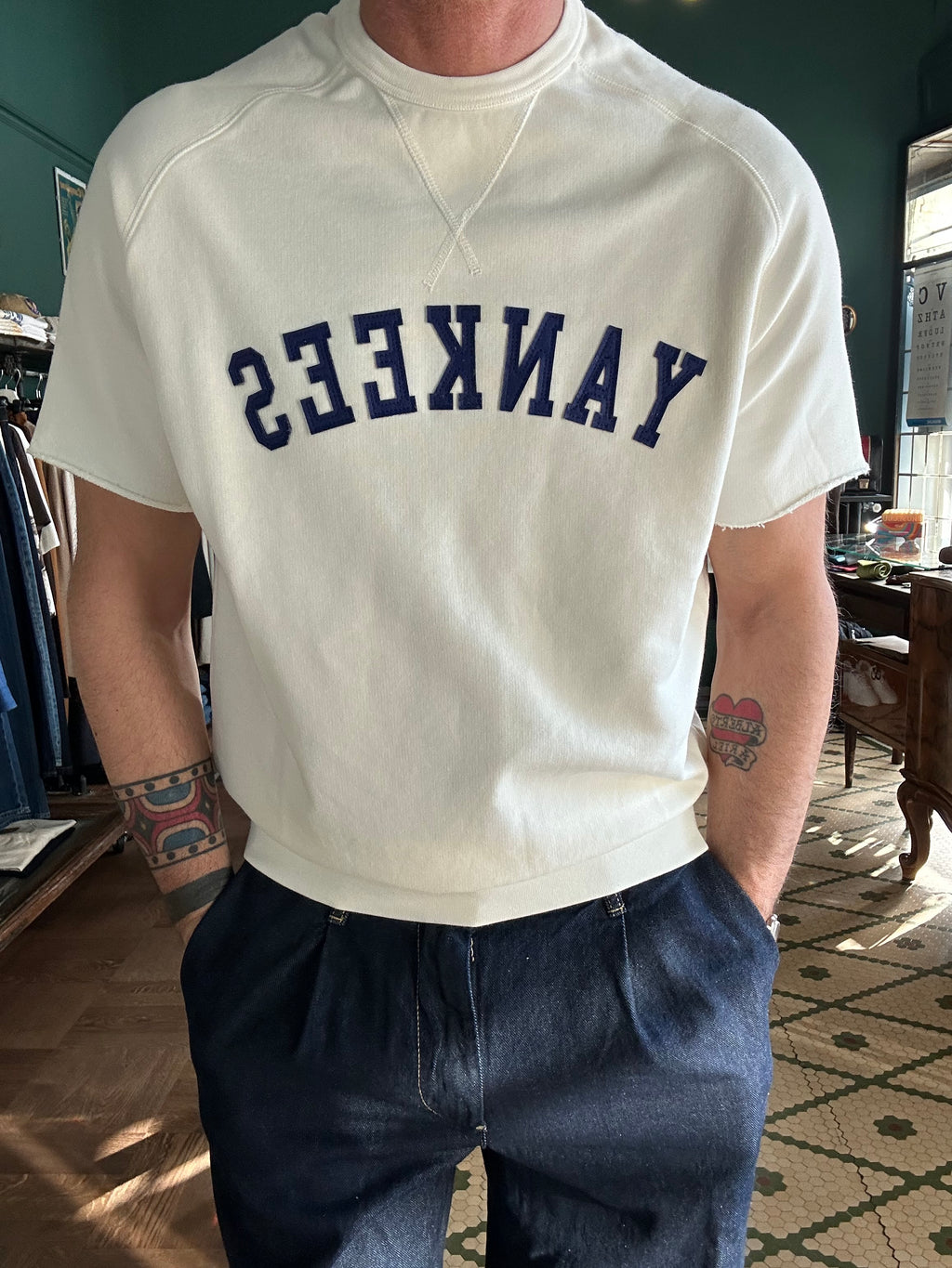 Felpa chesapeack’s mezza manica yankees