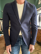 Giacca nido d’ape blu