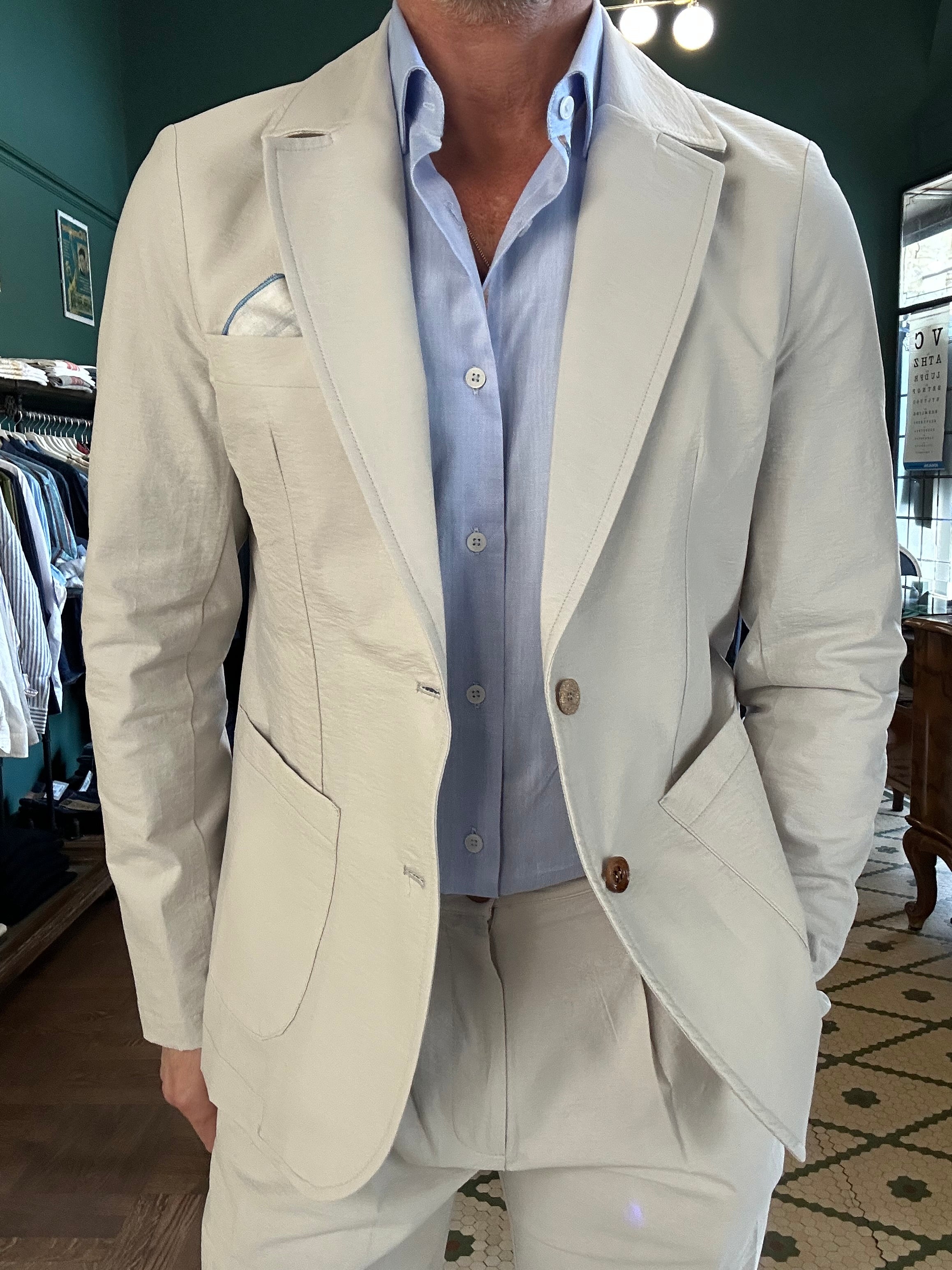 Giacca koon cotone goffrata