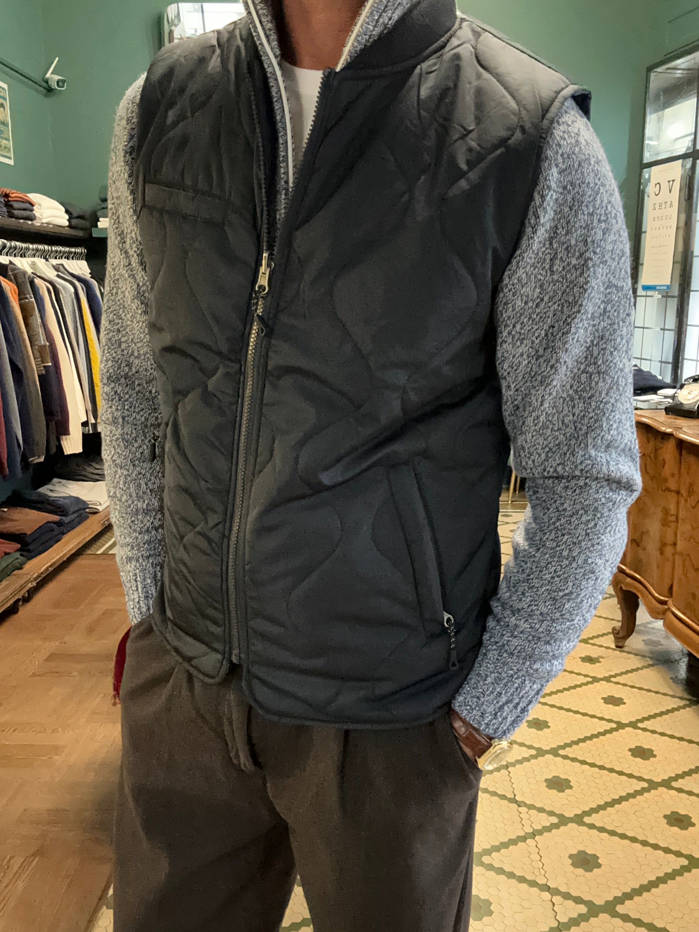 Smanicato reversibile blu