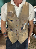 Garry's Earth waistcoat with patch