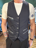 Garry's Earth blue cool wool vest