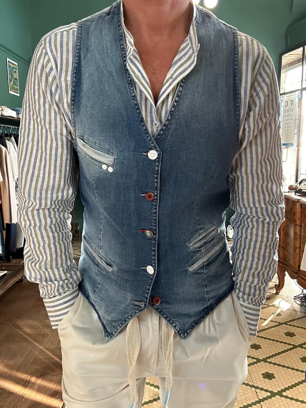 Gilet garry’s earth in denim