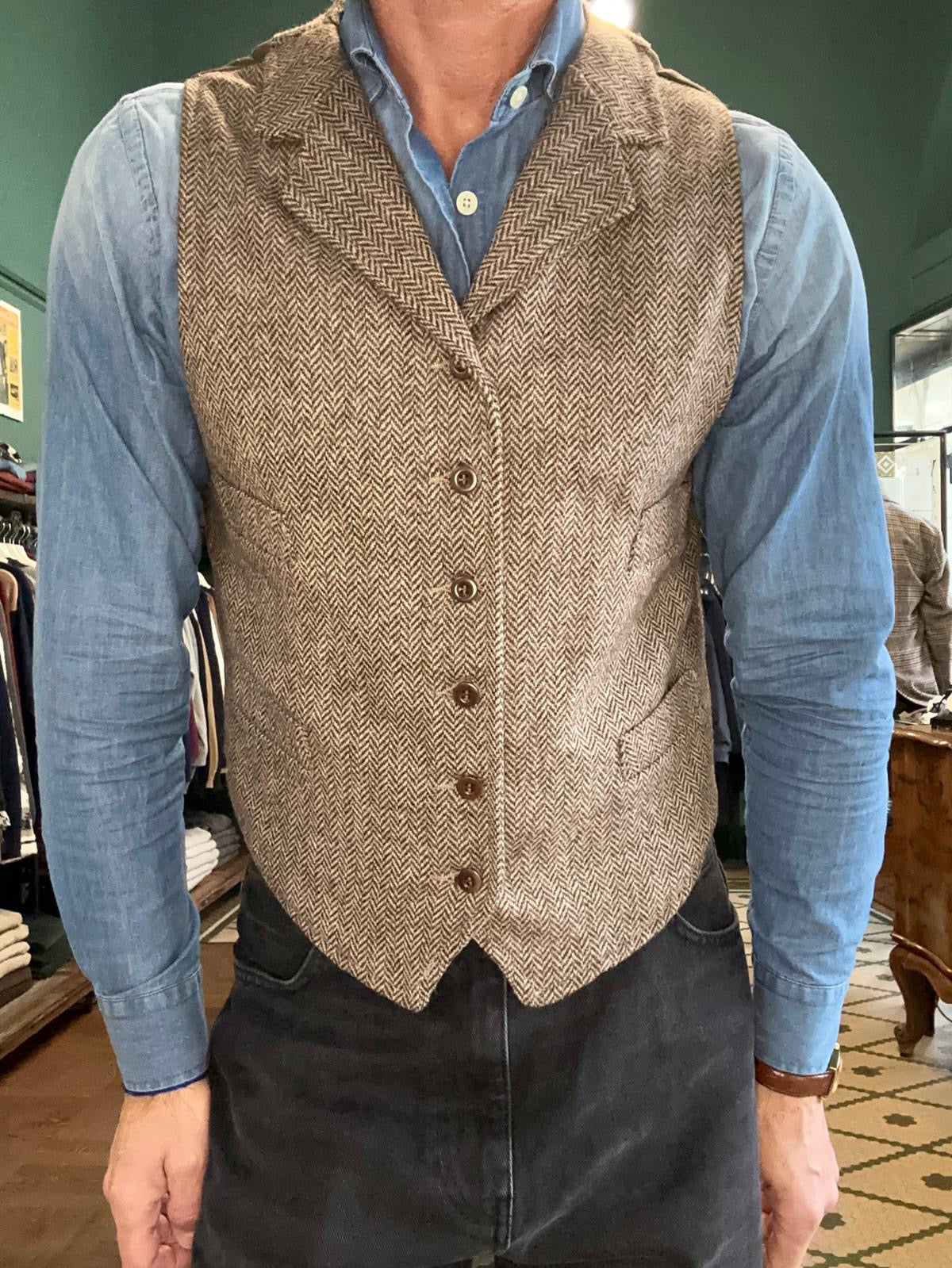 Gilet chesapeack’s in lana spigata