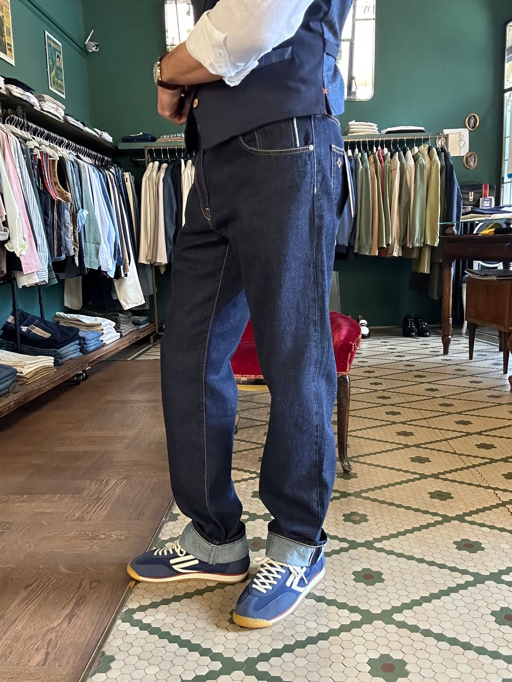 Jeans bighorn selvedge straight fit con cimosa