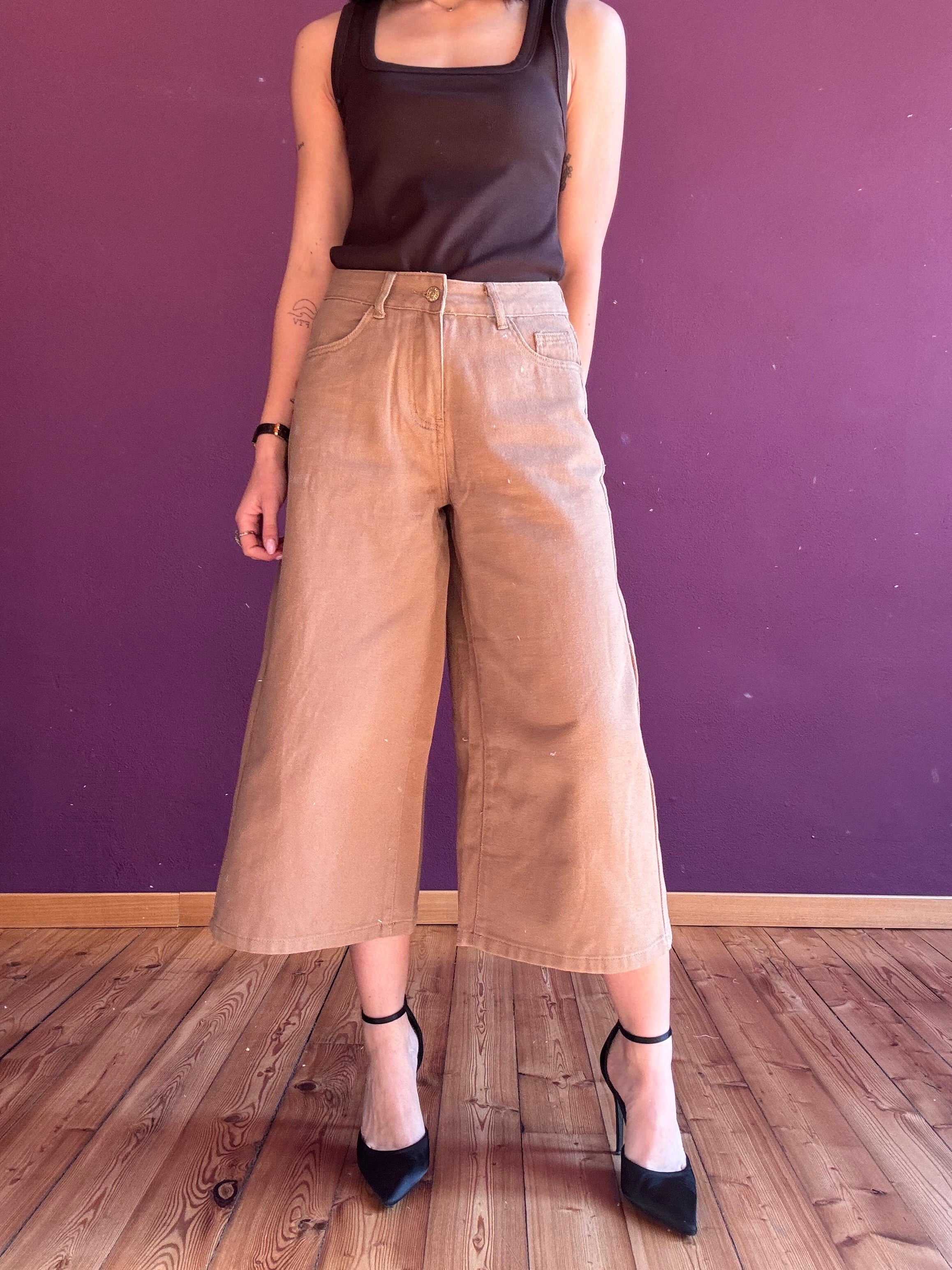 Jorts khaki con cintura