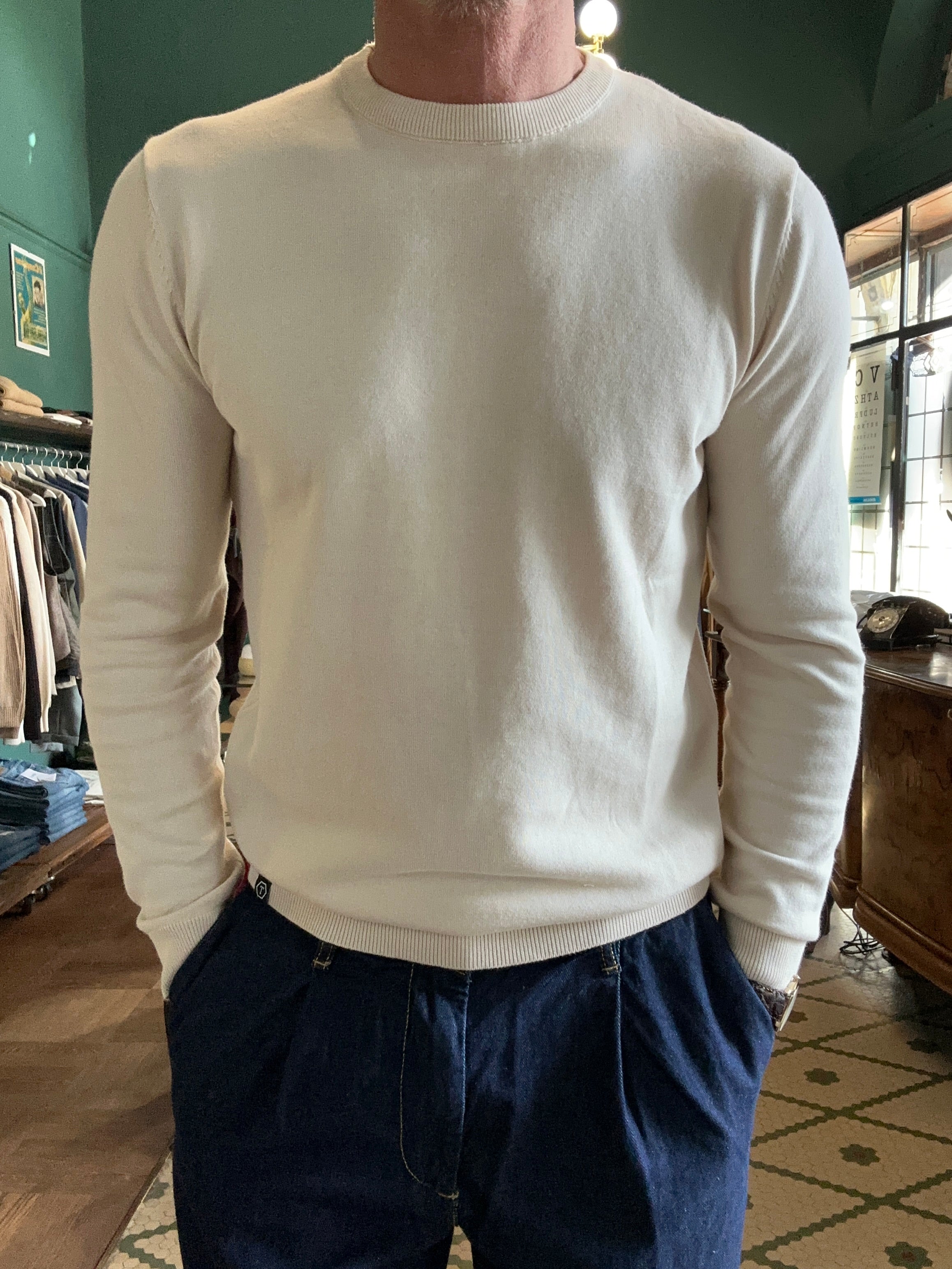 Maglioncino basico girocollo in cotone