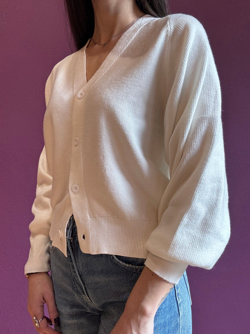 Cardigan con scollo a V