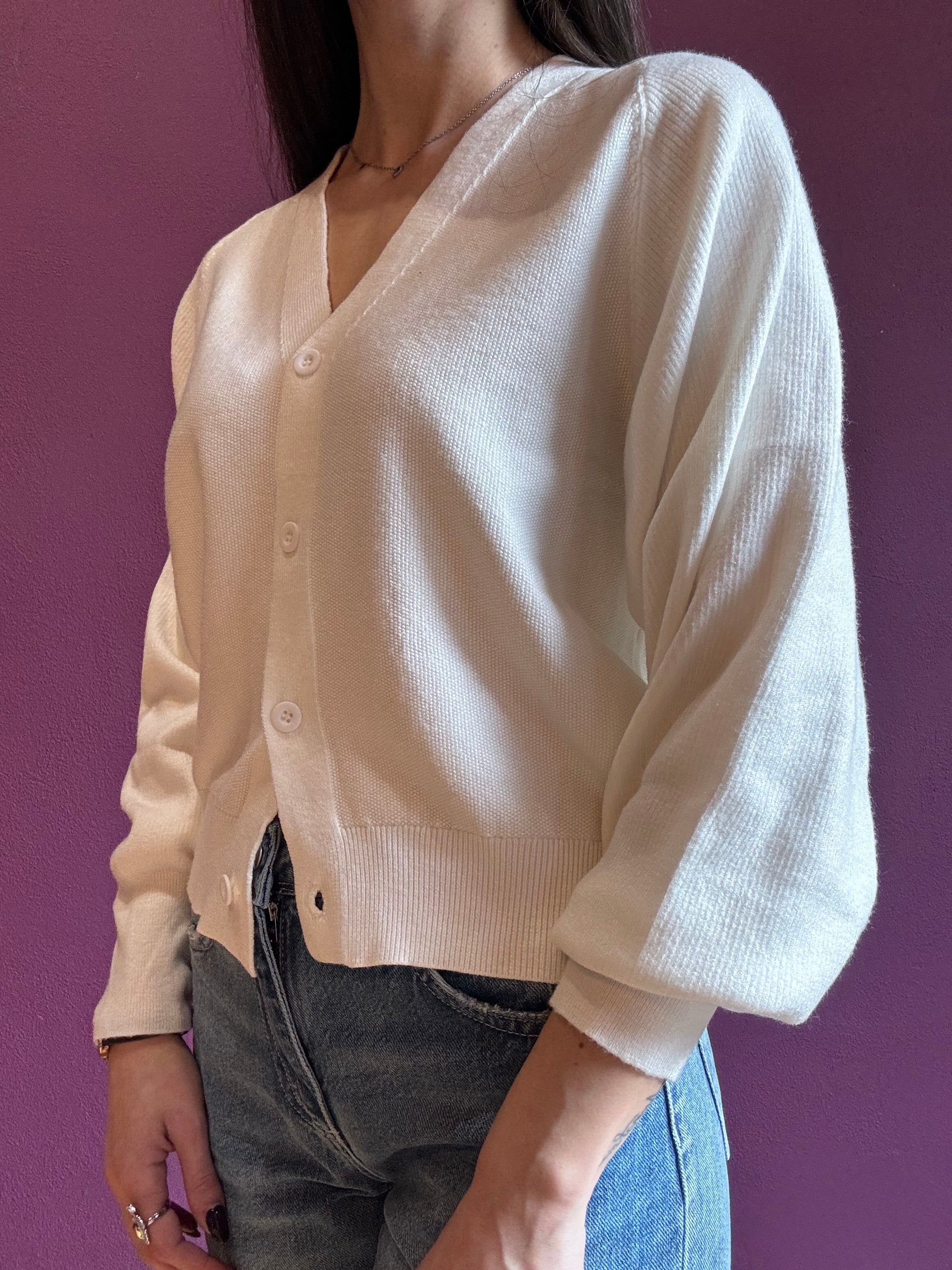 Cardigan con scollo a V