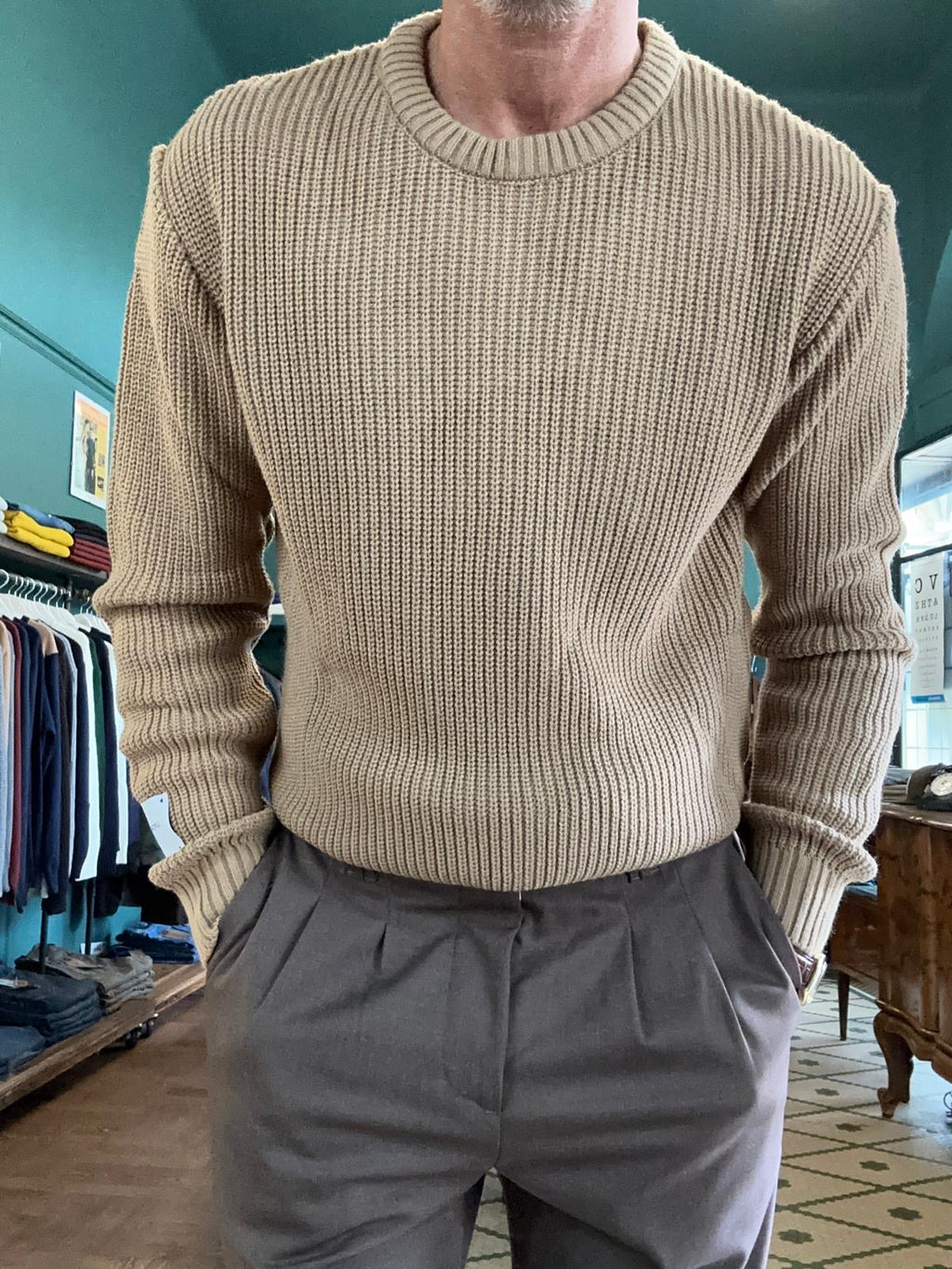 „Tony“ englischer Rippstrickpullover