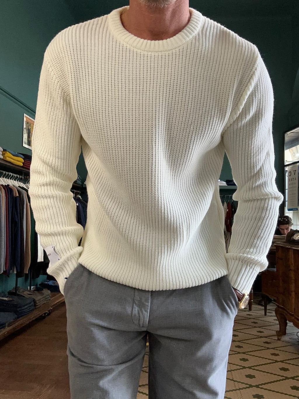 „Tony“ englischer Rippstrickpullover