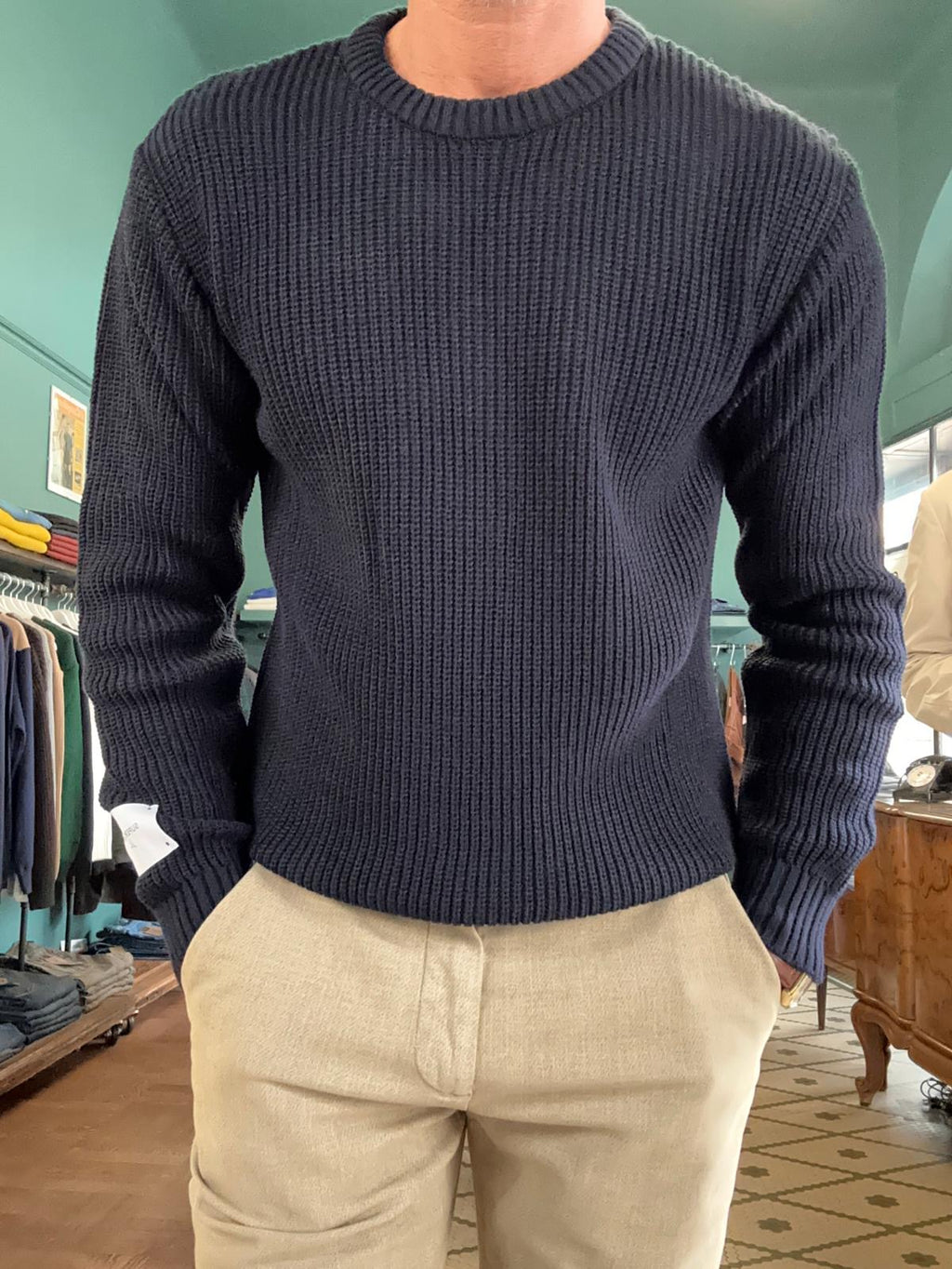 „Tony“ englischer Rippstrickpullover