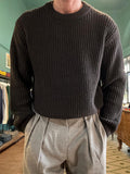 Englischer Rippstrickpullover