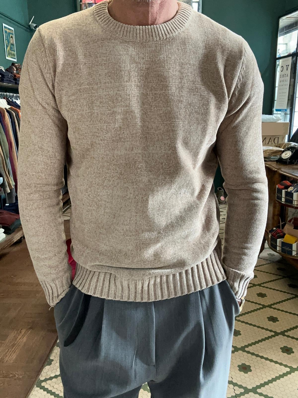 Maglione effetto ciniglia