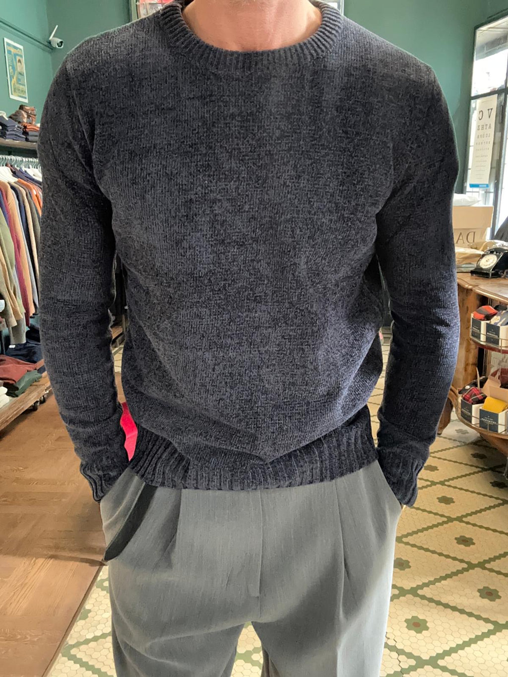 Maglione effetto ciniglia