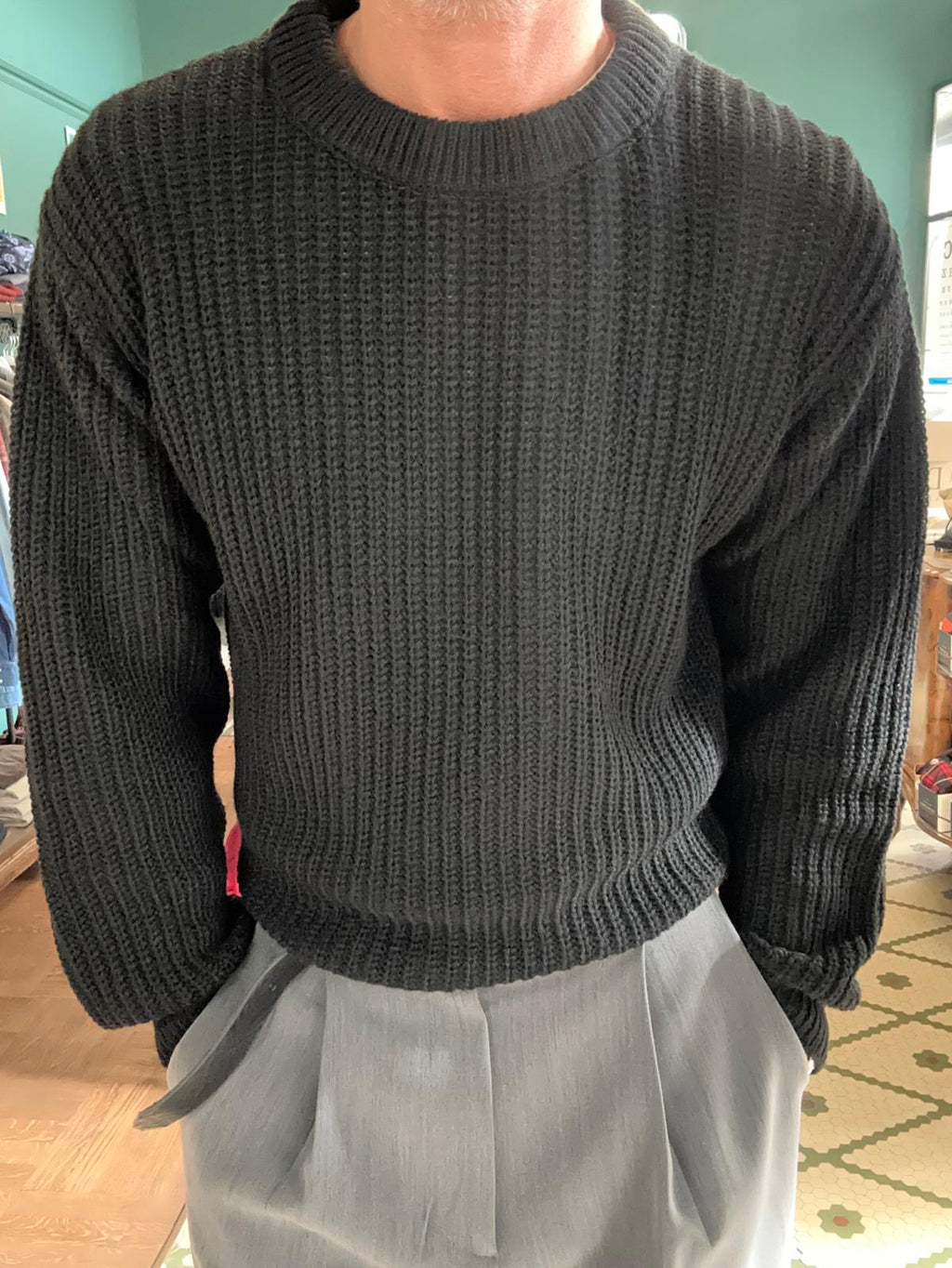 Englischer Rippstrickpullover