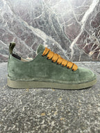 Panchic basse in suede verde militare e marrone zucchero