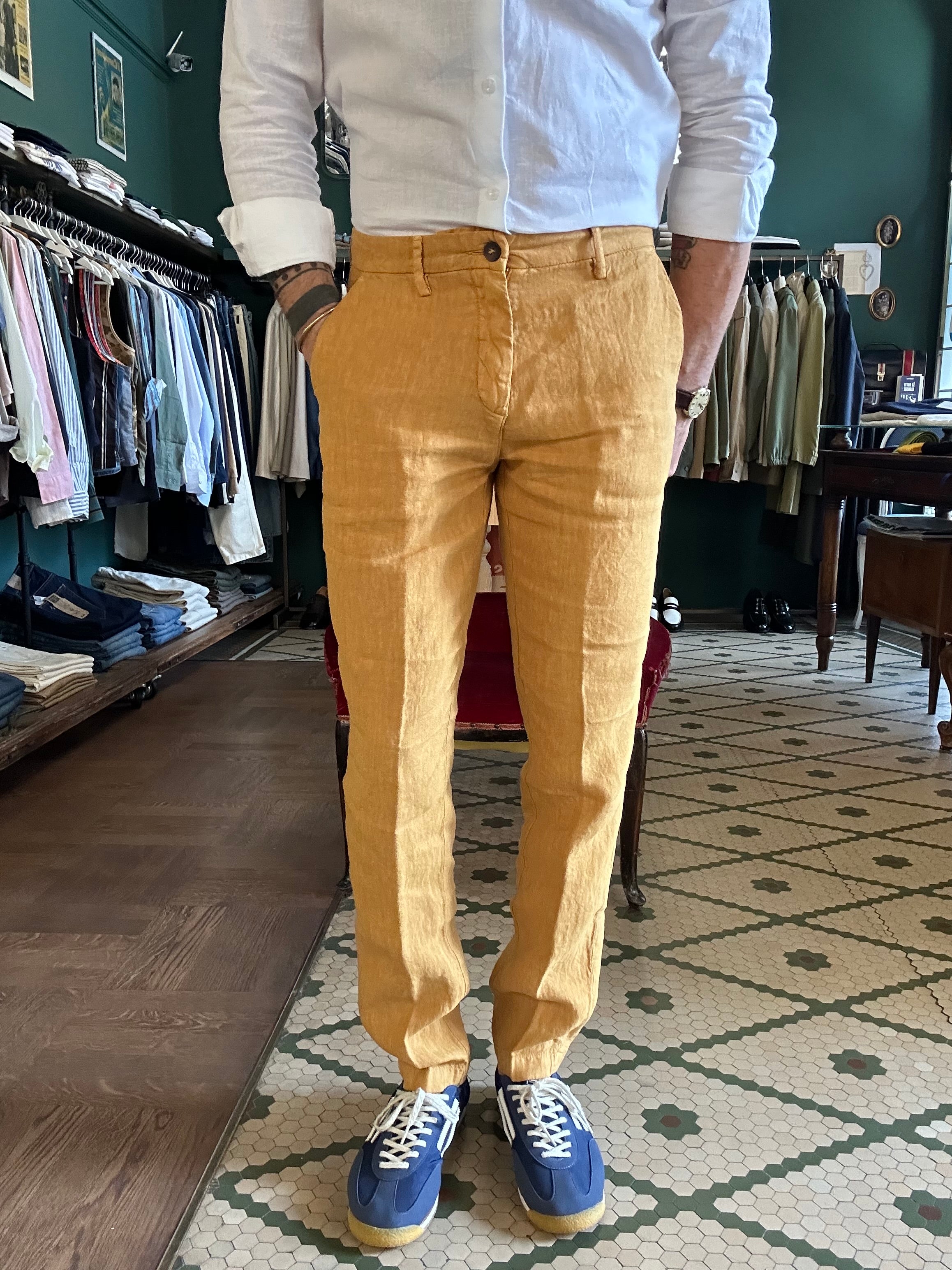 Pantalone 100% Lino Made in italy