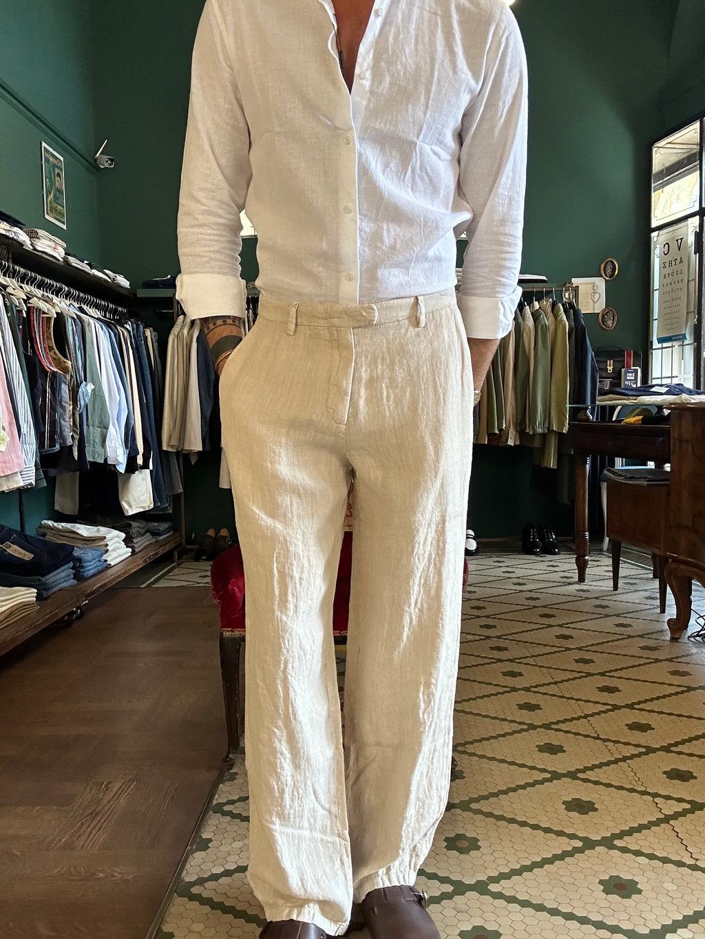 100% Linen baggy Ghibli trousers