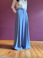 Palazzo trousers with pleats