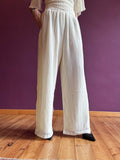 Crochet trousers with elasticated waist