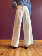 Palazzo trousers with pleats