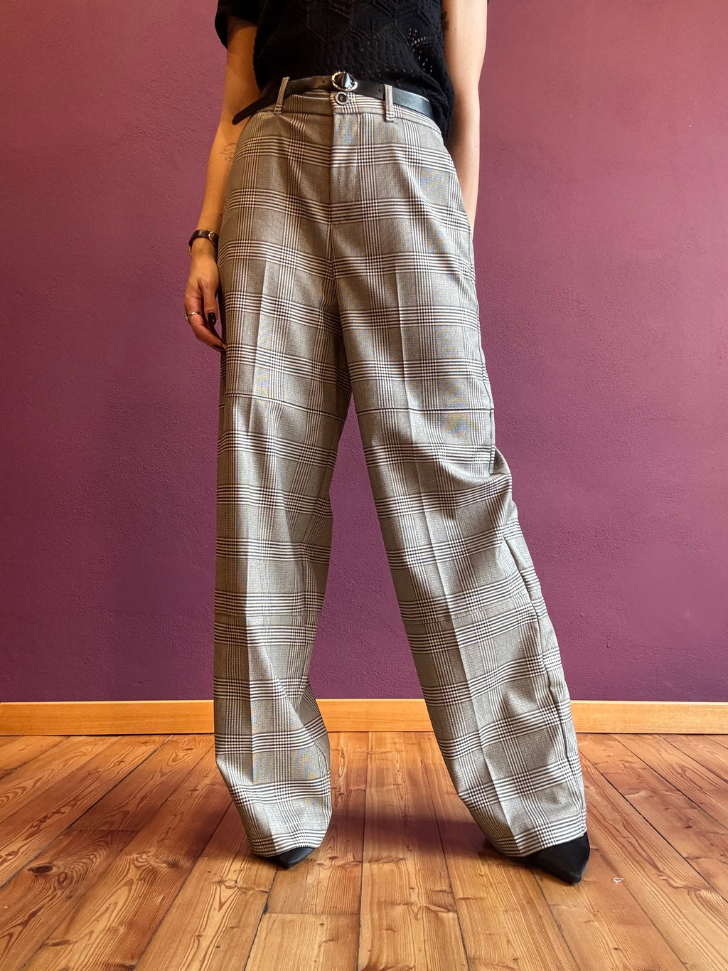 Pantalone principe di Galles a vita alta