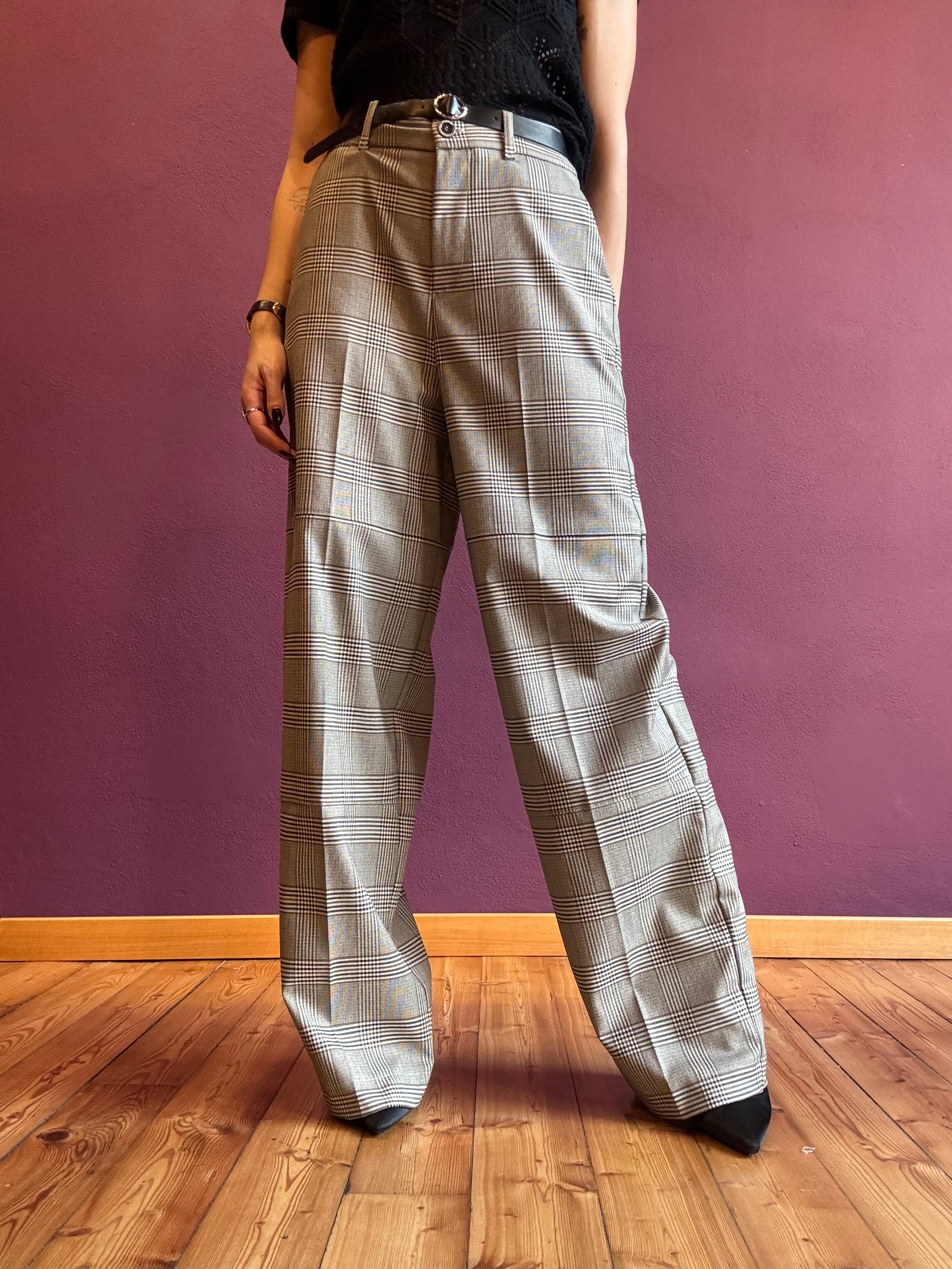 Pantalone principe di Galles a vita alta