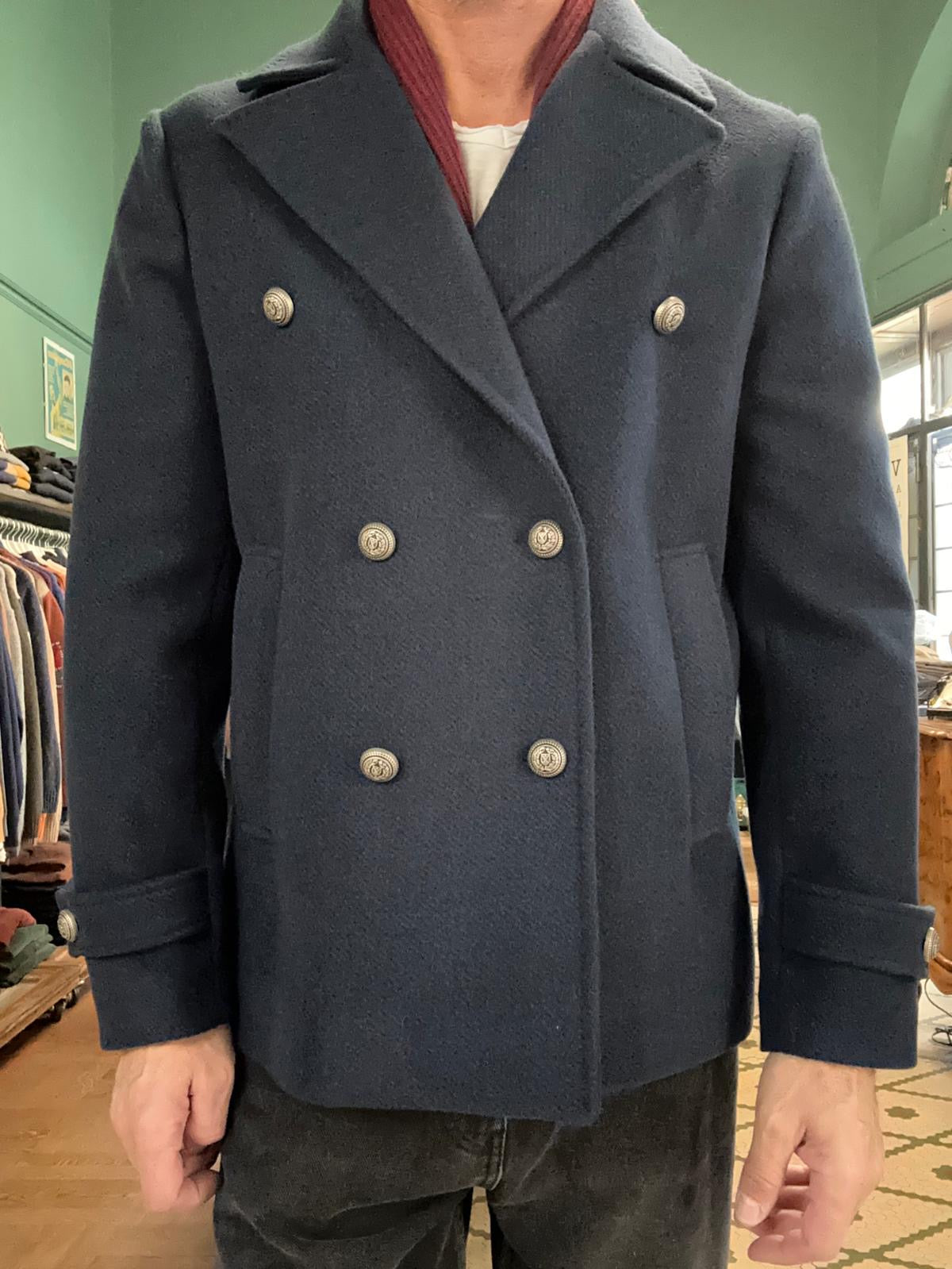 Doppelreihiger Wollmisch-Peacoat