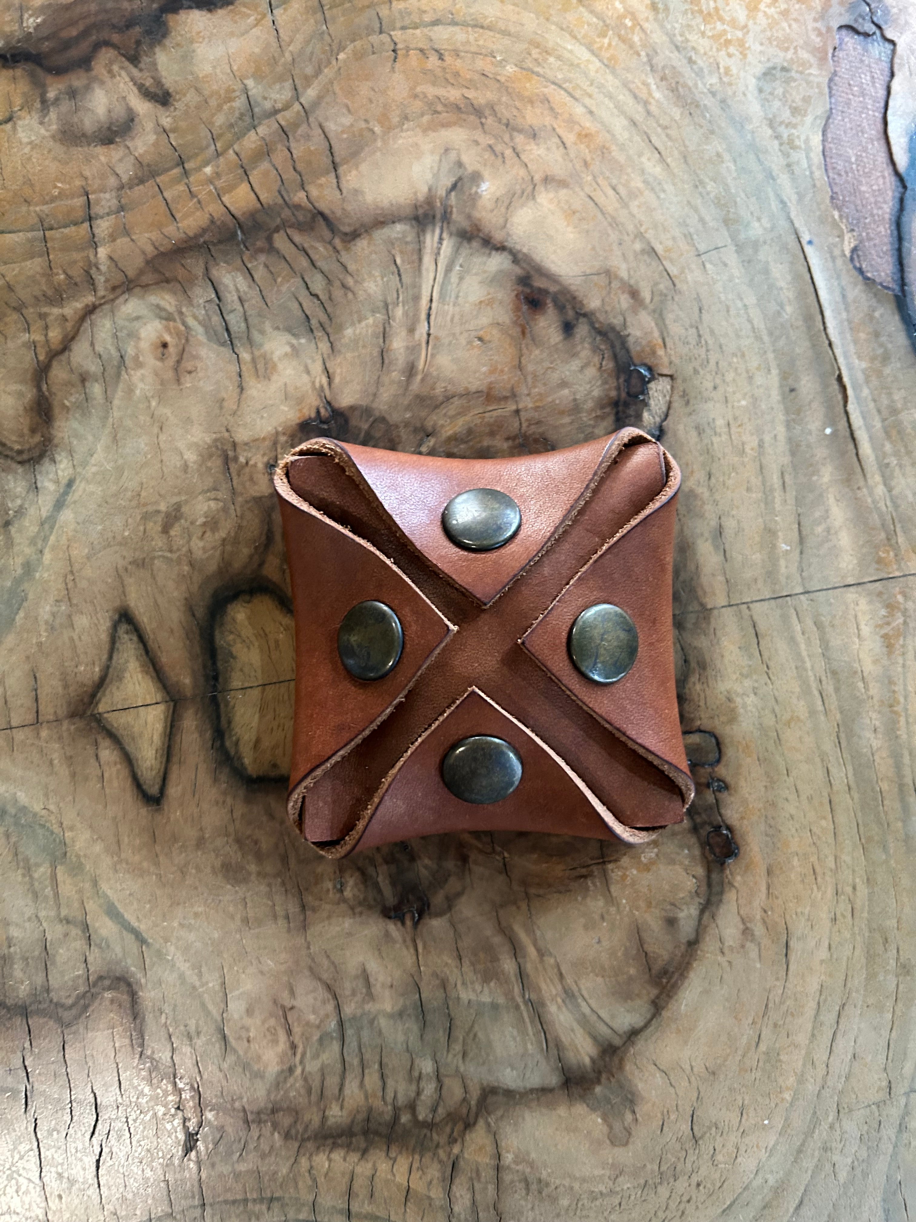 Portamonete in cuoio fiorentino artigianali