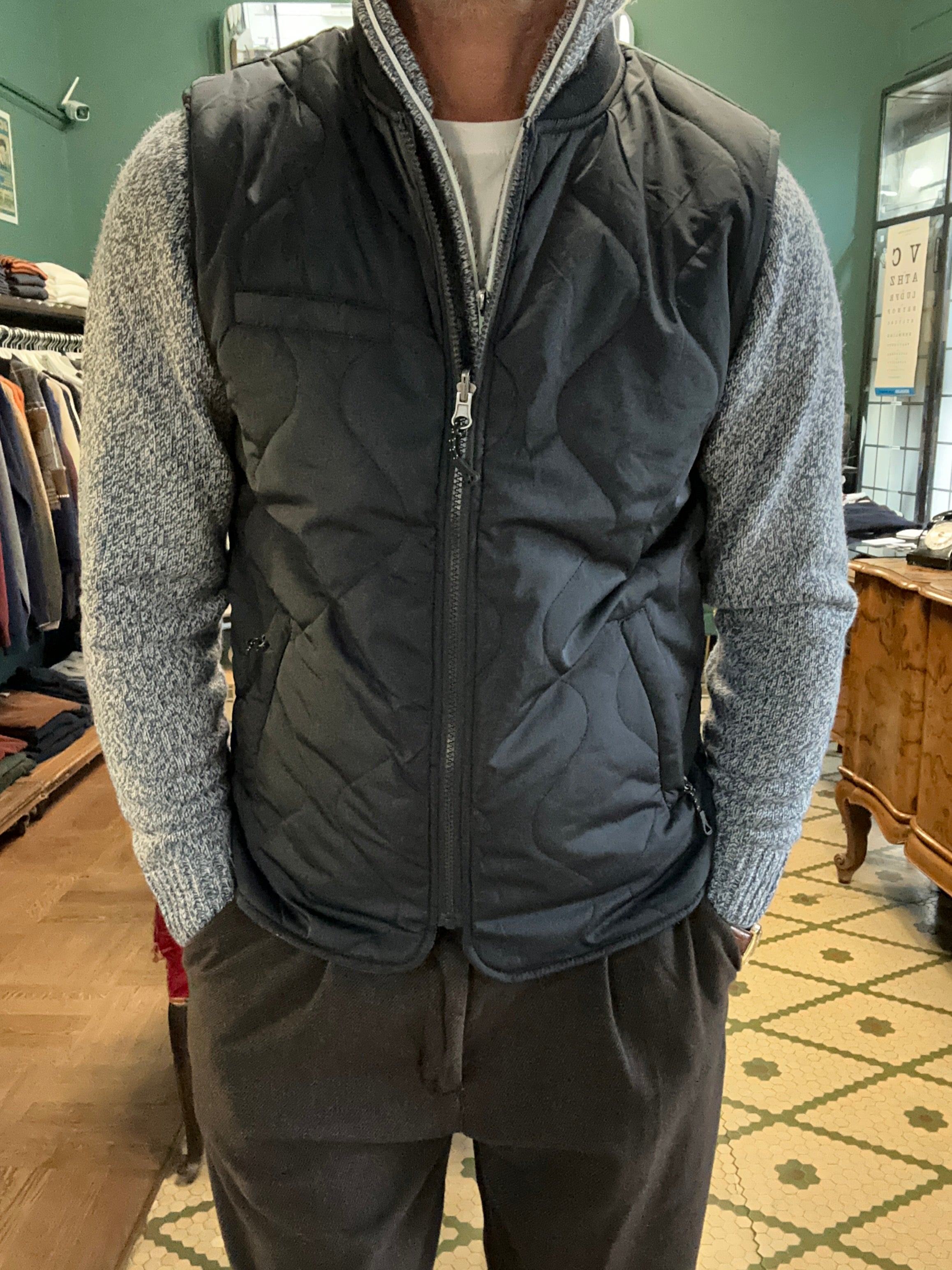 Smanicato reversibile blu