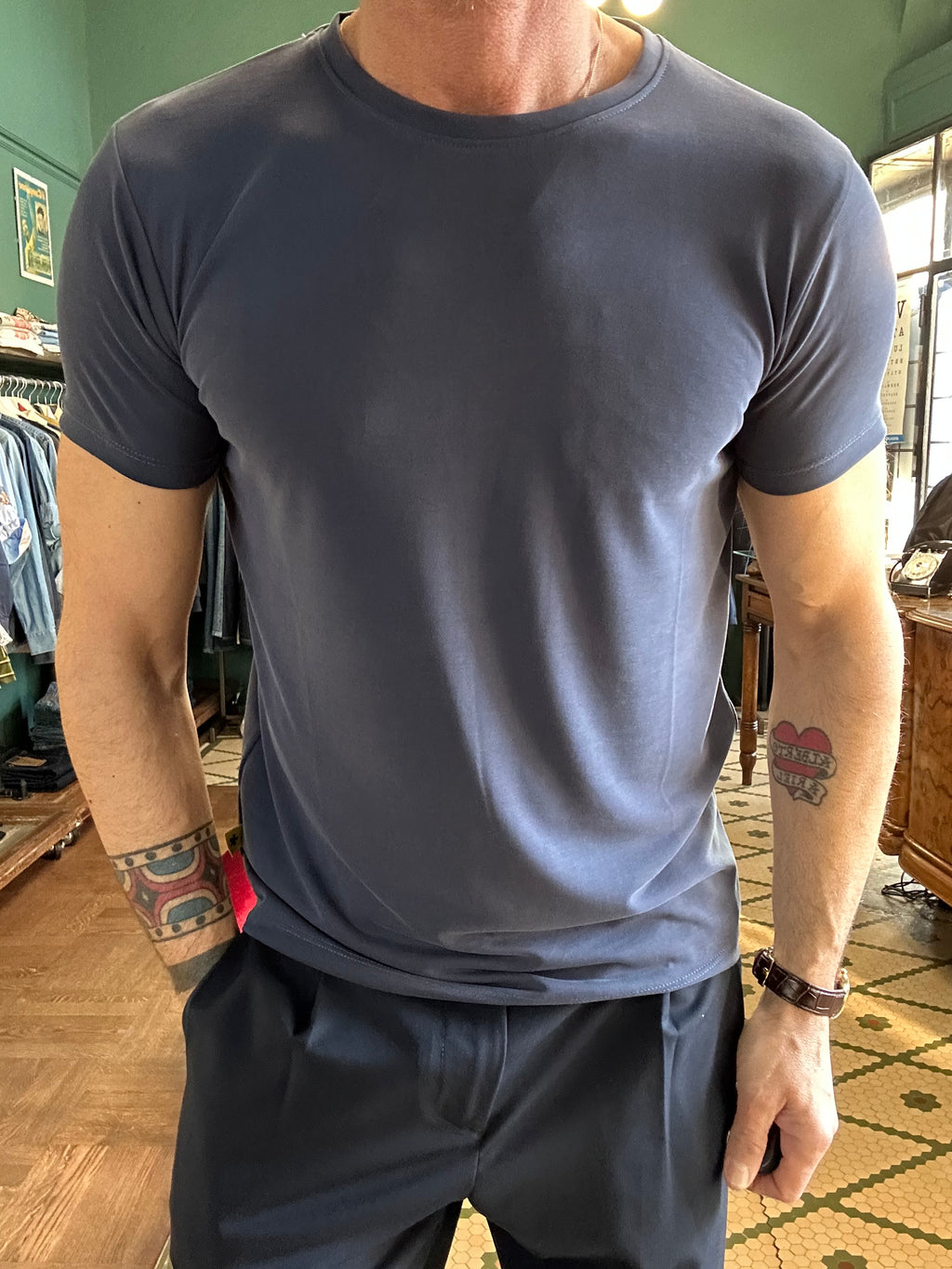 T-shirt Kevin basic modal blend