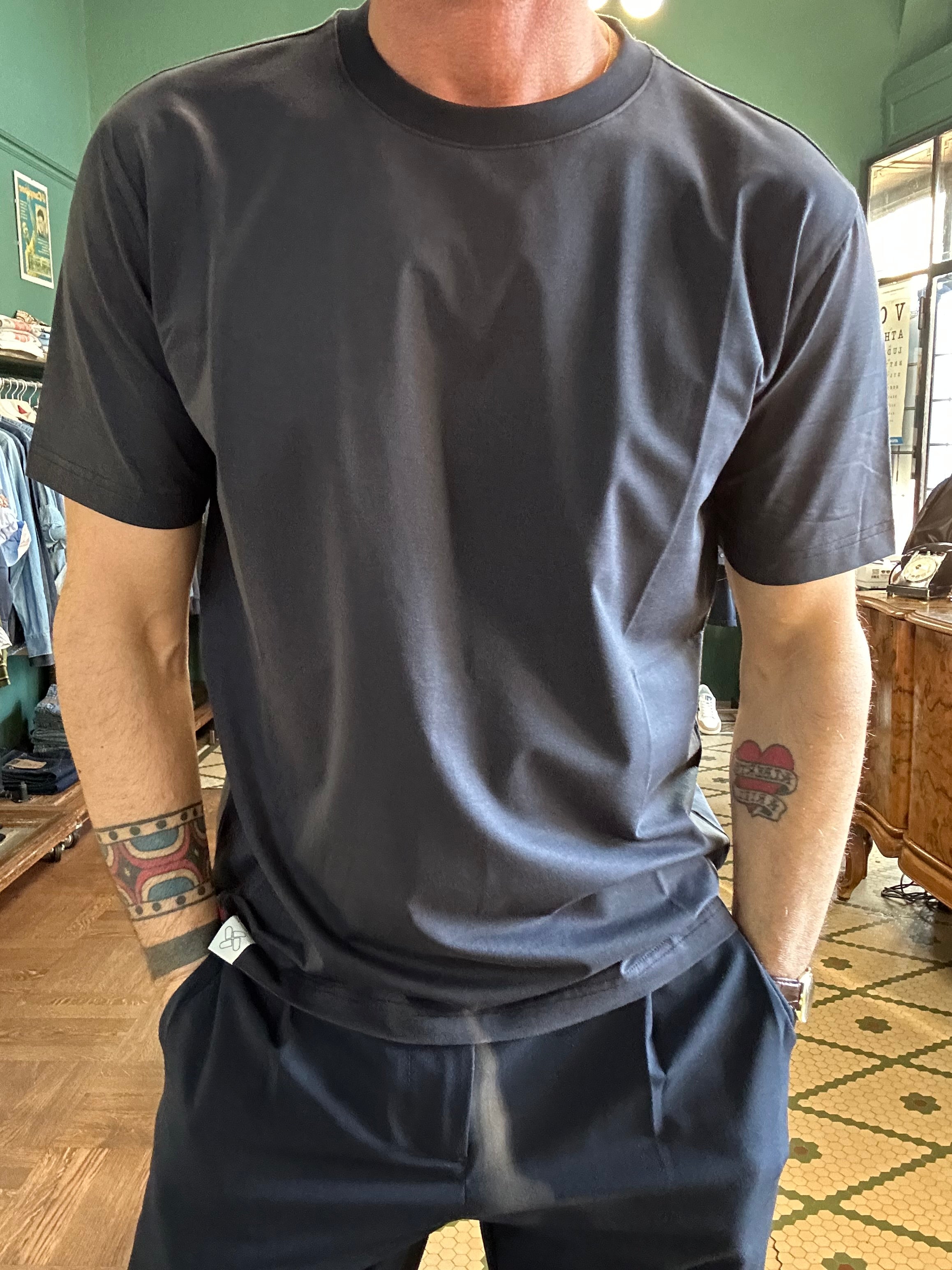 Stretch cotton t-shirt