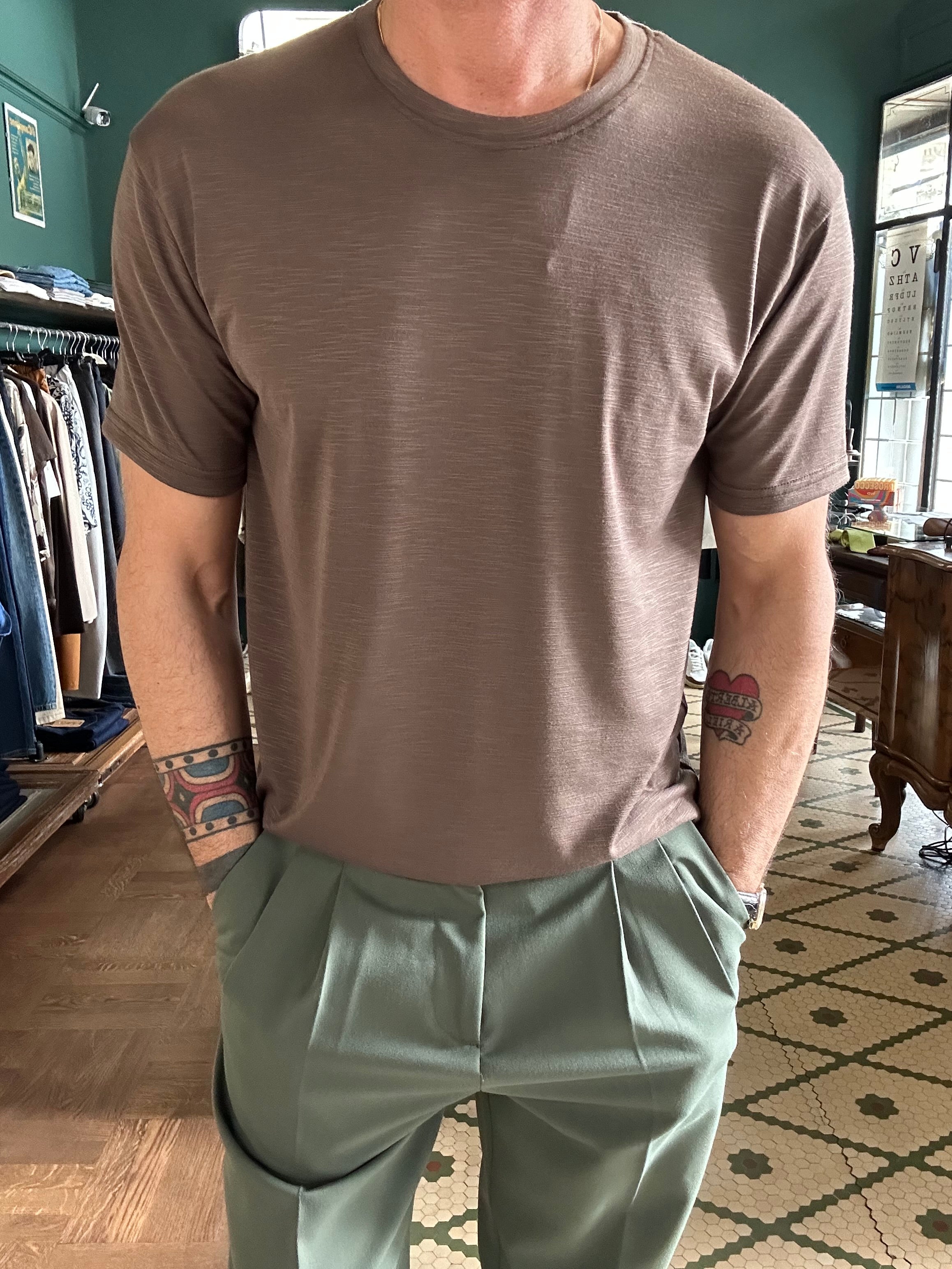 T-shirt in cotone fiammato