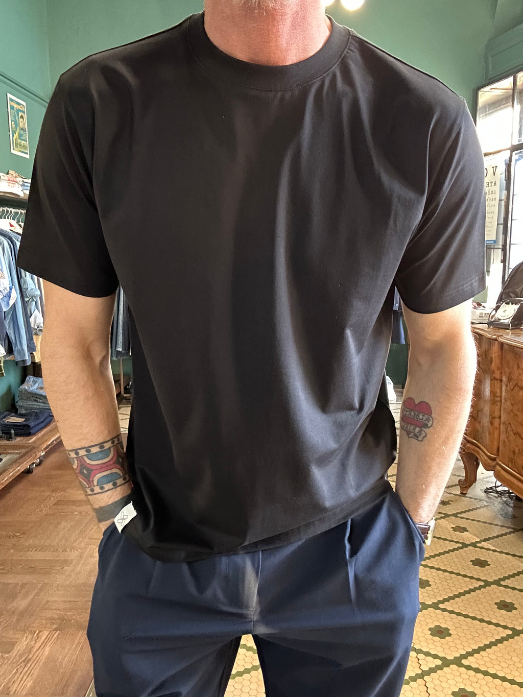 Stretch cotton t-shirt