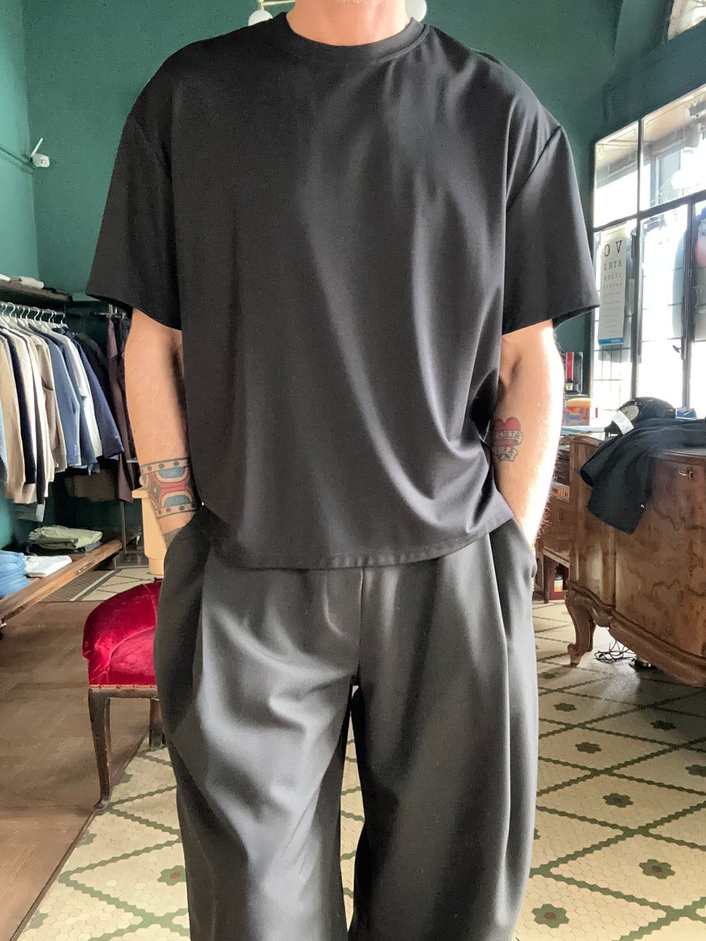 T-shirt oversize cropped fit