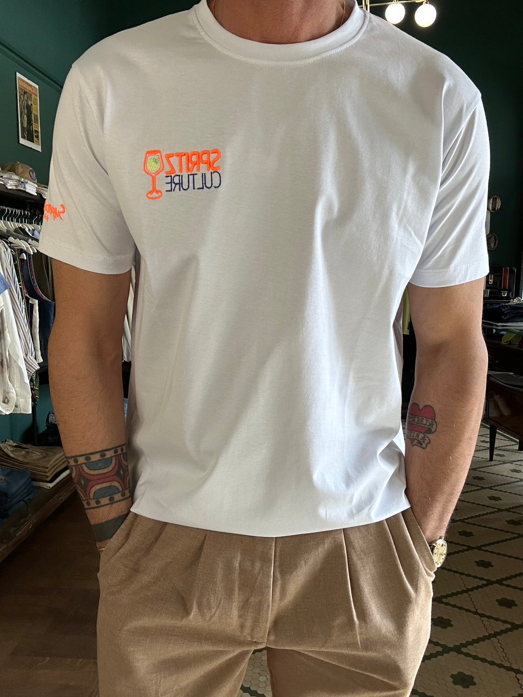 T-shirt with Aperol Spritz embroidery