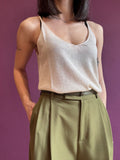 Gold lurex effect top