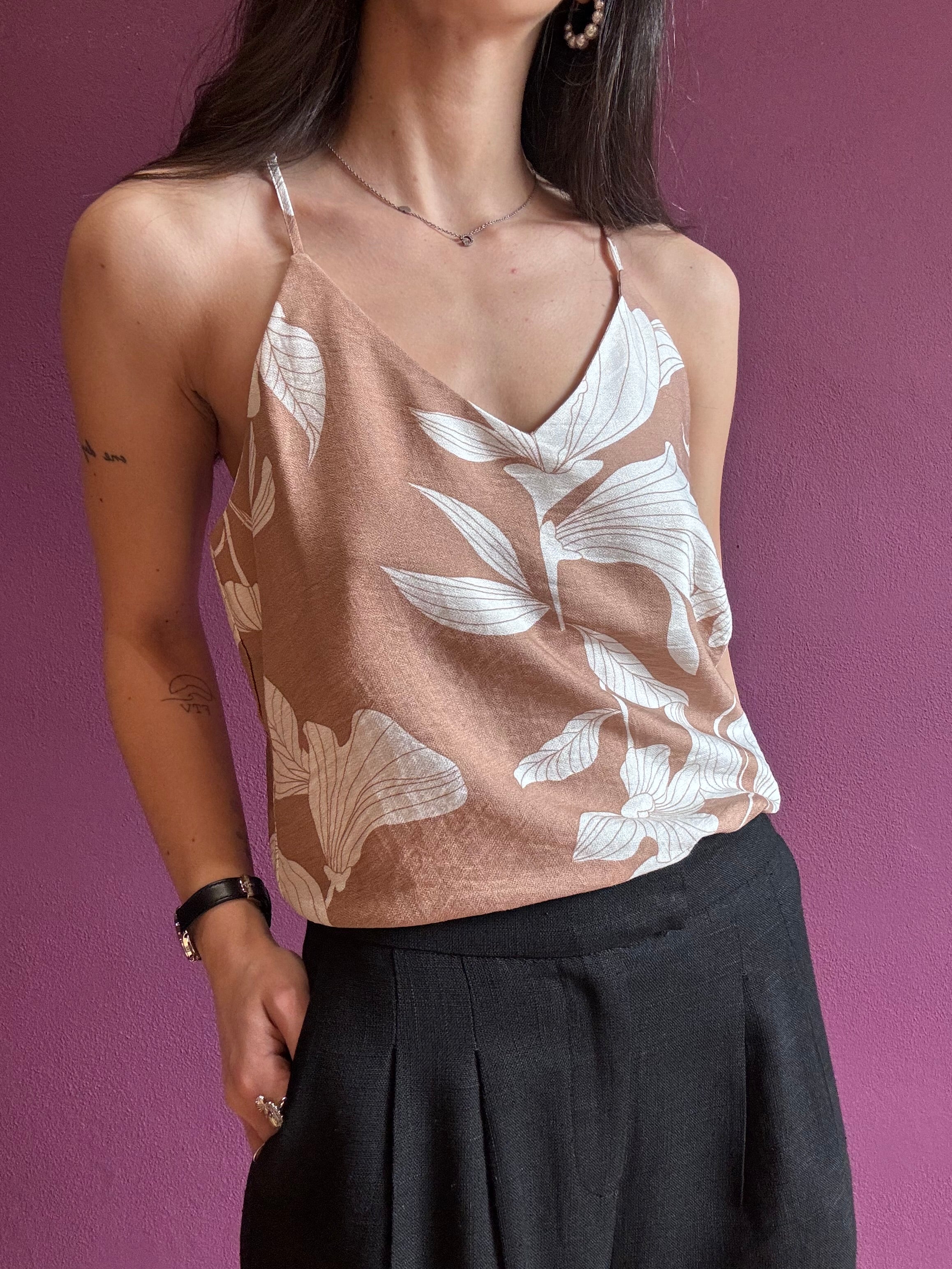 Top mit Camisole-Muster
